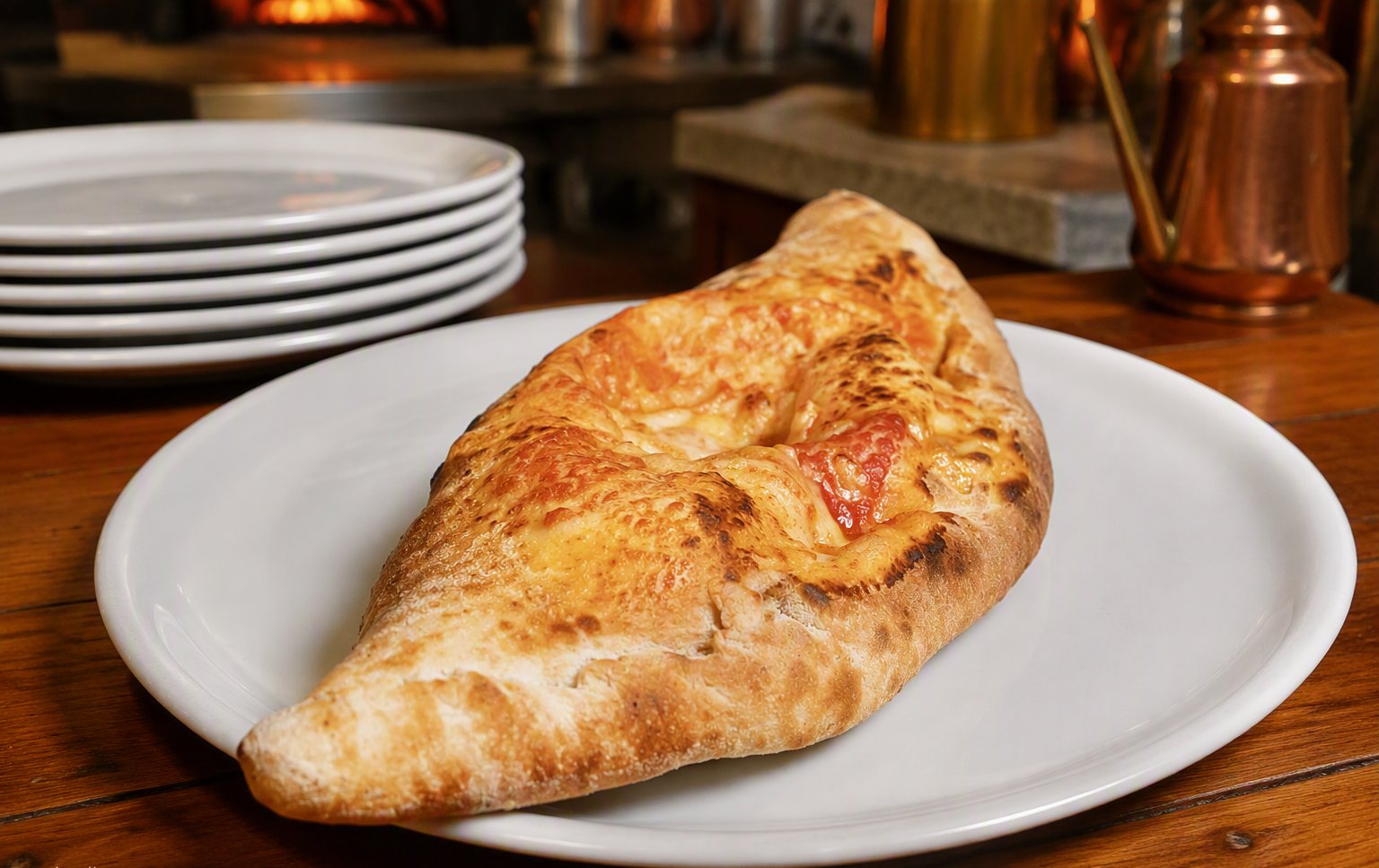 Calzone al forno dorato